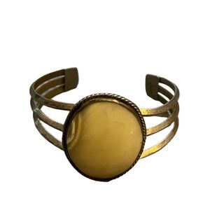 Vintage Native American Sterling Silver‎ Agate Gemstones Cuff bracelet